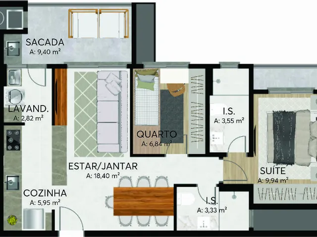 Imagem 2: APARTAMENTO RESIDENCIAL em Curitiba - PR, Bacacheri