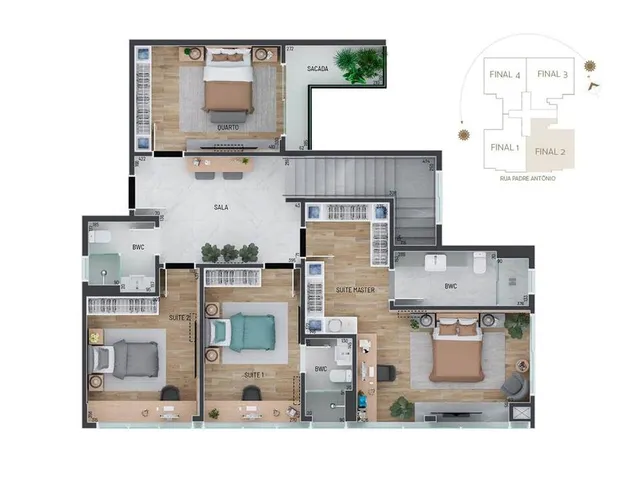 Imagem 6: Cobertura no Centro de Curitiba-Pr: 4 Quartos, 4 Vagas de Garagem, 274,92 M²