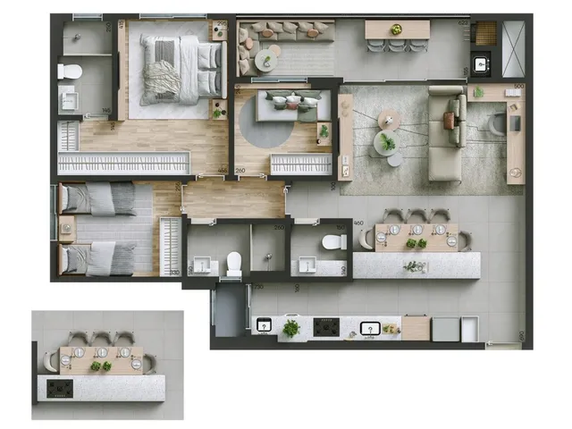 Imagem 6: Lançamento apto à venda em Curitiba-PR, na Vila Izabel: 3 quartos, 1 suíte, 3