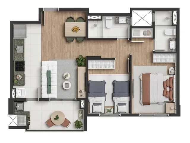 Imagem 3: Apartamento em construção para entrega jun/ 2028 à venda em Curitiba-PR, Campo