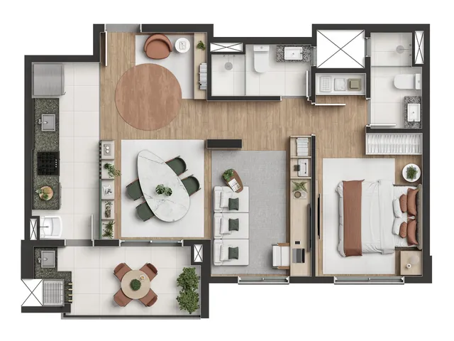 Imagem 4: Apartamento em construção para entrega jun/ 2028 à venda em Curitiba-PR, Campo