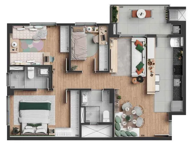 Imagem 7: Apartamento em construção para entrega jun/ 2028 à venda em Curitiba-PR, Campo