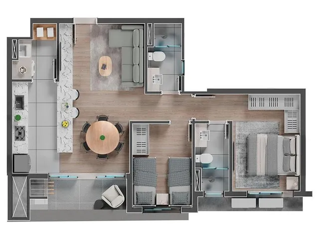 Imagem 4: Lançamento Apartamento à venda em Curitiba-PR, Campo Comprido: 3 quartos, 2 suítes, 4
