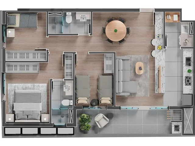 Imagem 7: Lançamento Apartamento à venda em Curitiba-PR, Campo Comprido: 3 quartos, 2 suítes, 4