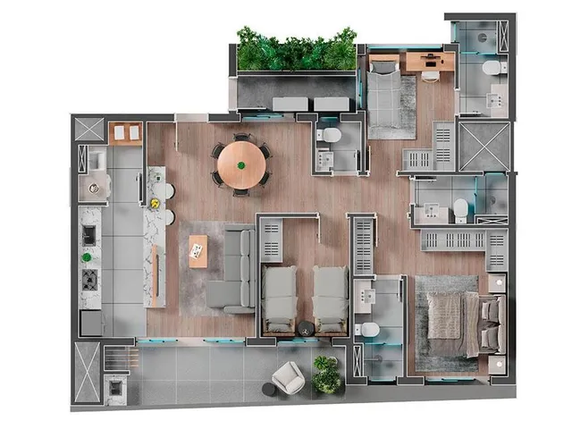 Imagem 10: Lançamento Apartamento à venda em Curitiba-PR, Campo Comprido: 3 quartos, 2 suítes, 4