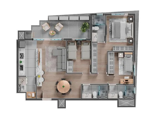 Imagem 11: Lançamento Apartamento à venda em Curitiba-PR, Campo Comprido: 3 quartos, 2 suítes, 4
