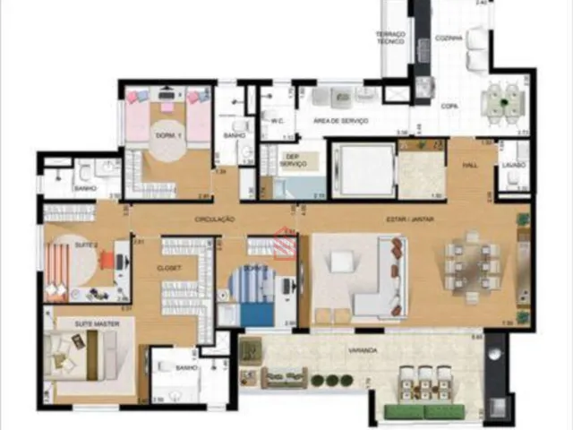 Imagem 7: Últimas unidades Apartamento à venda em Curitiba-PR, Campo Comprido, 4 quartos, 3