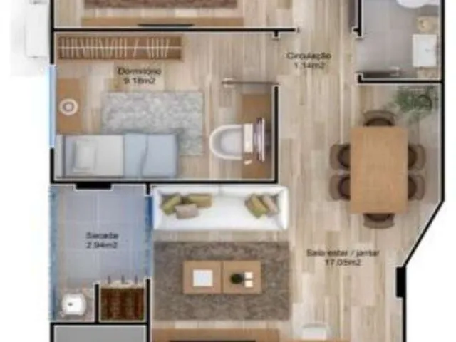 Imagem 16: Apartamento 2 Dormitorios novo pronto para morar com completo área de lazer no Bairro