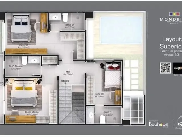 Imagem 9: Mondrian Smart House Residence, Casas Inteligentes de 3 Quartos, 1 Suite