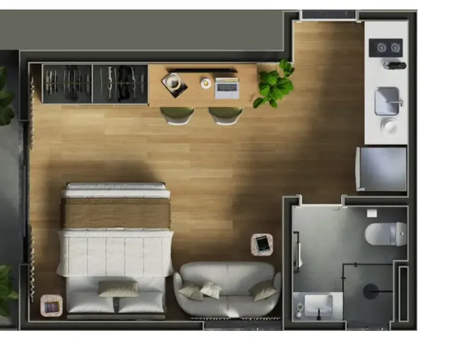 Imagem 8: Zurich - Studio à venda no Bacacheri –27m². Próximo à Base Aérea. Entrega 09/27