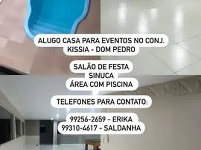 Imagem: Alugo Casa para Eventos no Conj. Kissia