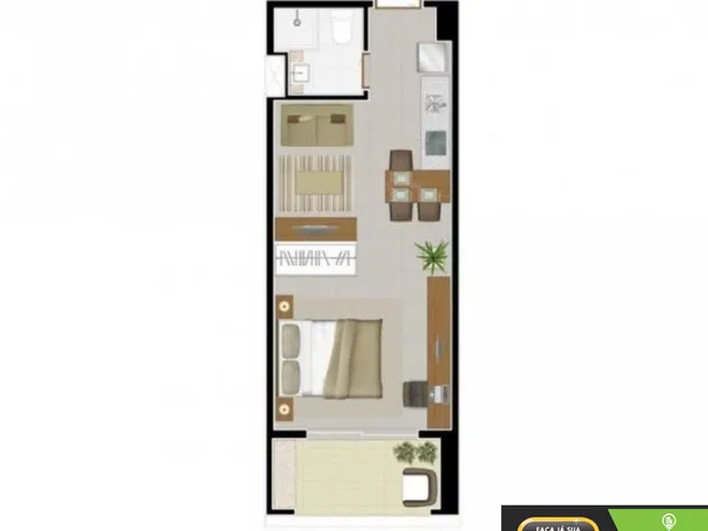 Imagem 13: Apartamento mobiliado no Centro,com INTERNET, condomínio Lifespace Estação