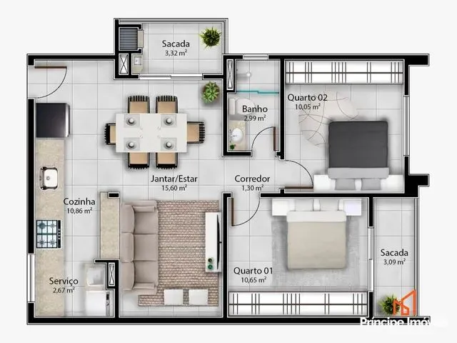 Imagem 4: Apartamento com 2 Dormitórios no Boehmerwald