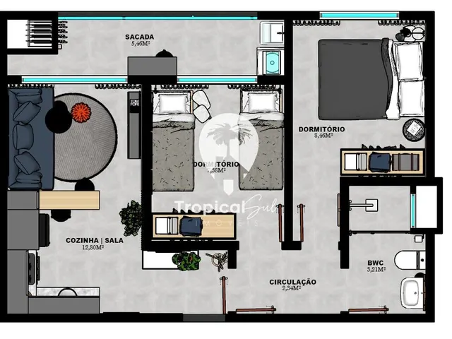 Imagem 2: Apartamento com 2 Dormitórios À Venda, Albatroz, Matinhos - Pr
