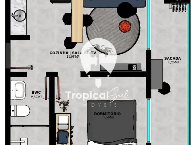 Imagem 3: Apartamento com 2 Dormitórios À Venda, Albatroz, Matinhos - Pr