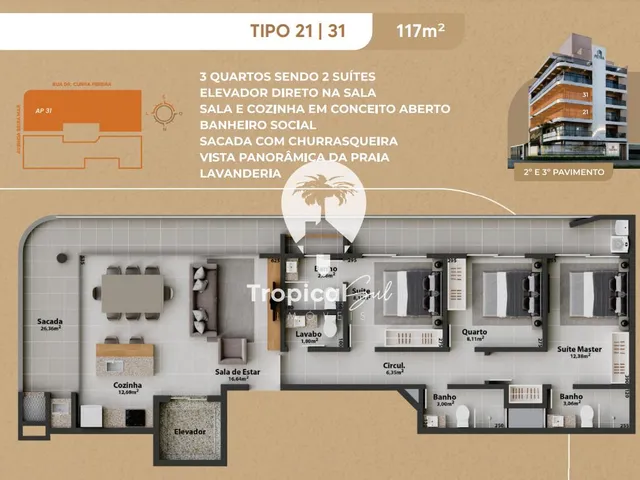 Imagem 6: Apartamento com 3 dormitórios (1 suite) à venda, Caravelas, MATINHOS - PR