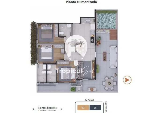 Imagem 10: Lançamento Apartamentos Talismã, Garden, Tipo e Coberturas Caiobá, MATINHOS - PR