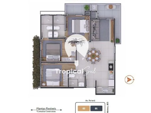 Imagem 13: Lançamento Apartamentos Talismã, Garden, Tipo e Coberturas Caiobá, MATINHOS - PR