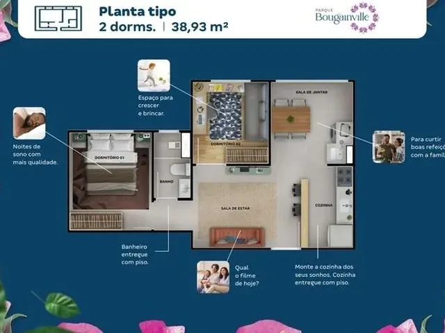 Imagem 14: Apartamentos com Sinal de 500 Reais, 50Metros da Av. Bernardo Manoel, a 2Min do Aeroporto