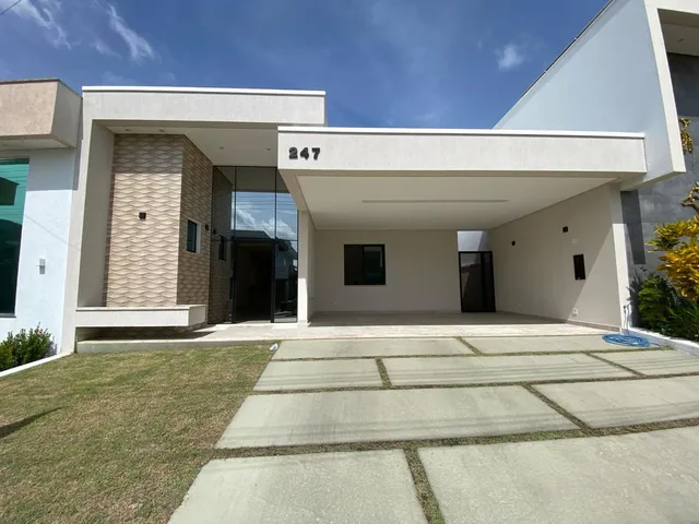 Imagem: CASA TÉRREA COM FACHADA MODERNA NO CONDOMÍNIO