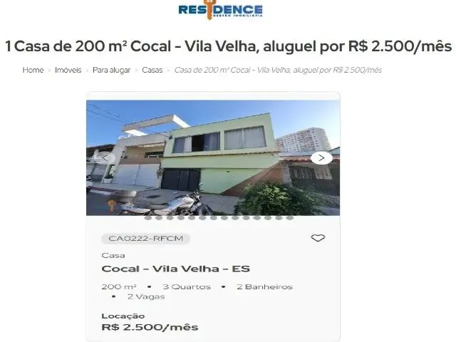 Imagem: Residence Imobiliária Aluga - Casa em Cocal