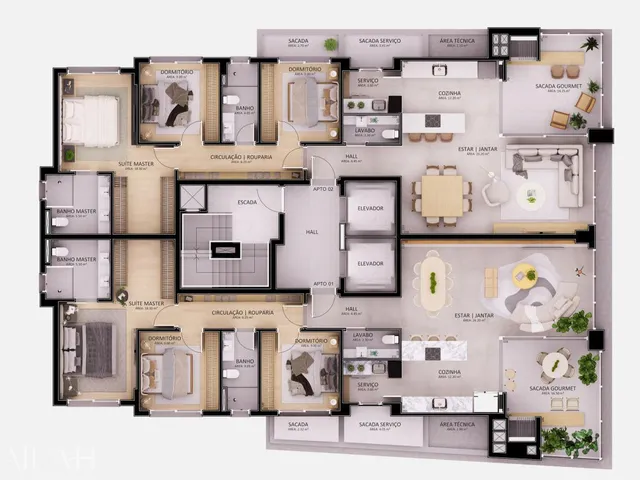 Imagem 2: Apartamento 3 dormitórios no bairro Universitário