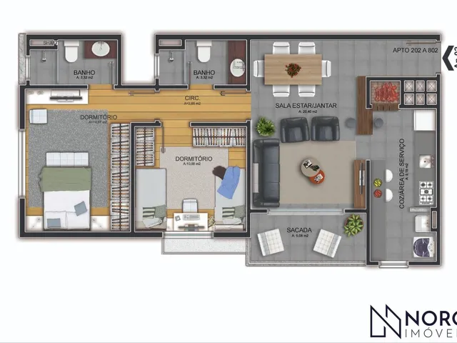 Imagem 3: Apartamento 2 dormitórios novo