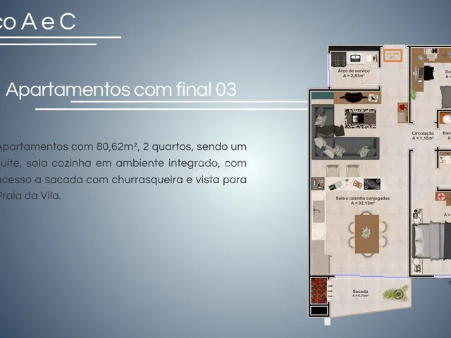 Imagem 3: Apartamento à venda no bairro Vila Nova - Imbituba/SC