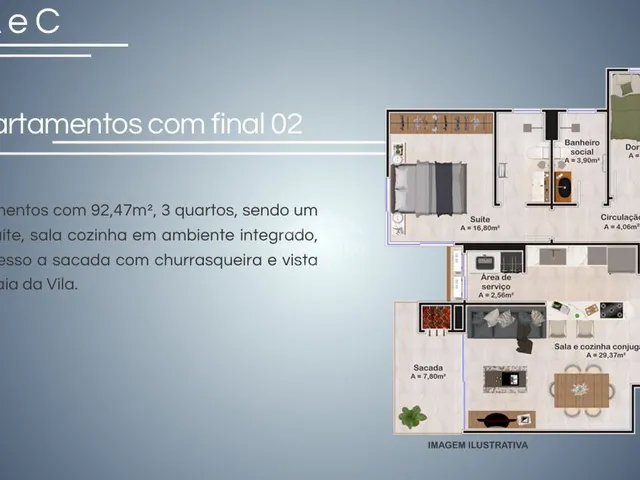 Imagem 4: Apartamento à venda no bairro Vila Nova - Imbituba/SC