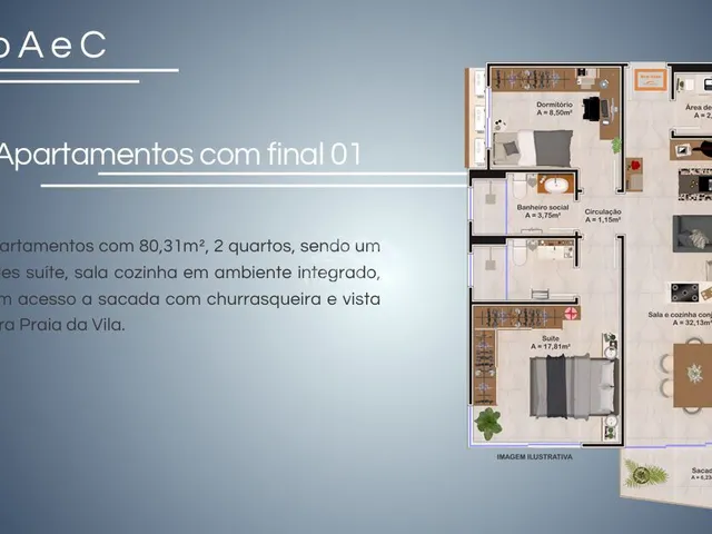 Imagem 7: Apartamento à venda no bairro Vila Nova - Imbituba/SC