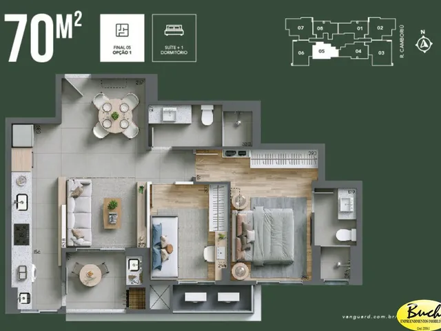 Imagem 14: Apartamento - Bairro Atiradores e Gloria - Aluga - Buch Imoveis - Imoveis Joinville