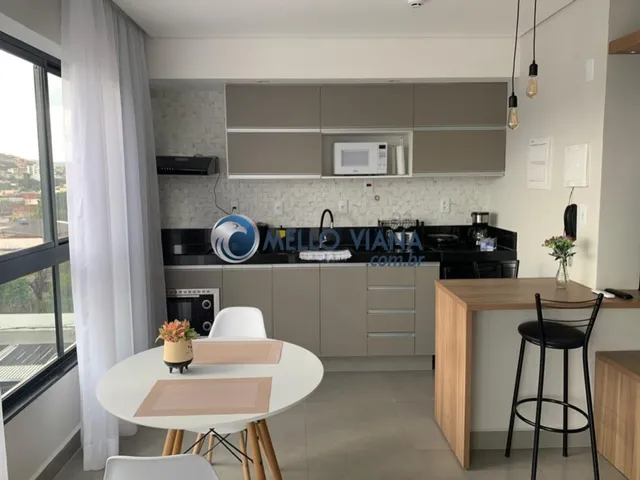 Imagem 11: Excelente Flat mobiliado com vista para a cidade, localizado no centro, quarto, sala