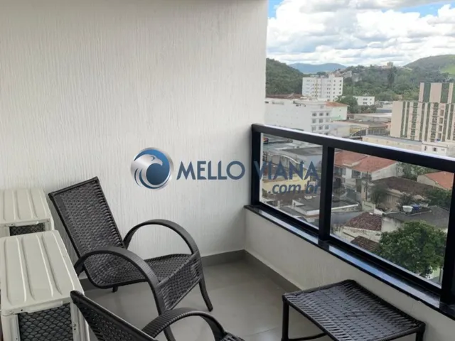 Imagem 9: Excelente Flat mobiliado com vista para a cidade, localizado no centro, quarto, sala