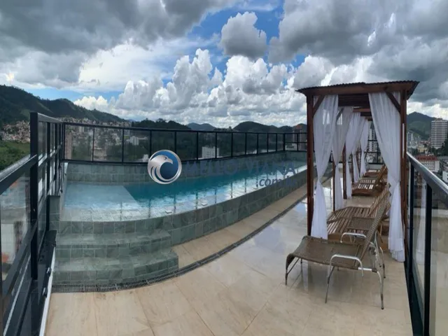 Imagem 3: Excelente Flat mobiliado com vista para a cidade, localizado no centro, quarto, sala