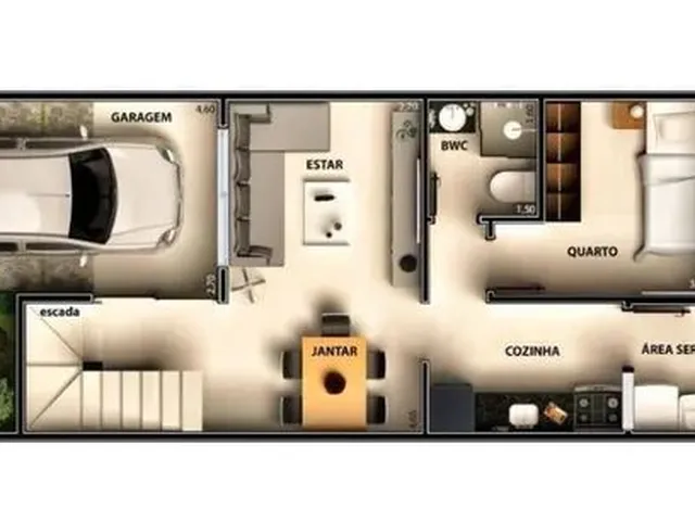 Imagem 4: Casa Duplex em Condomínio em Ponta Negra, com 3 Quartos, Sendo 2 Suítes, Próximo À