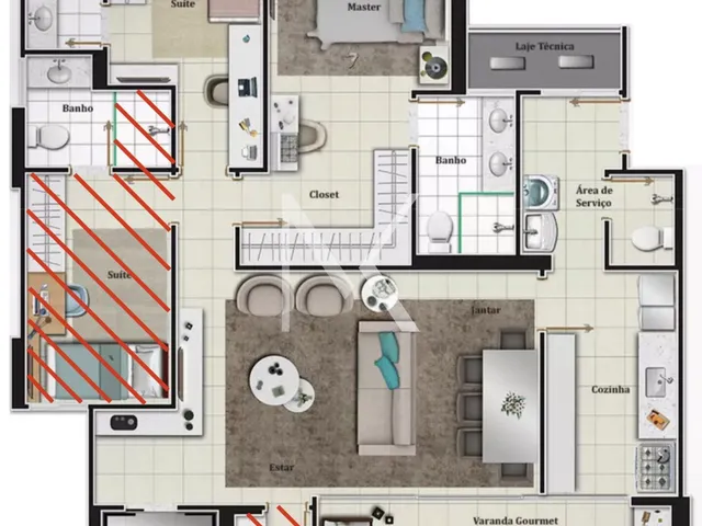 Imagem 14: Residencial Only Marista - Apartamento MOBILIADOO no Setor Marista