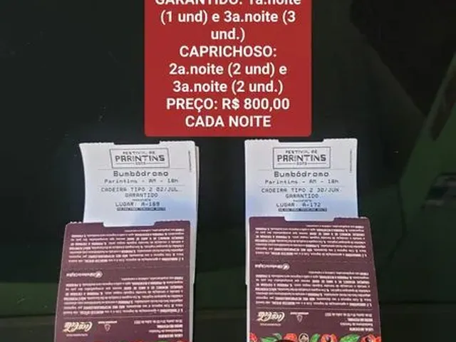 Imagem: Ingresso Parintins