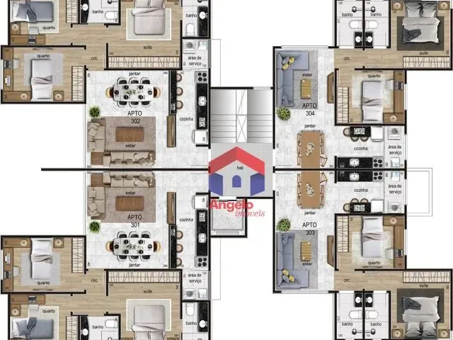 Imagem 4: Apartamento com 3 Dormitórios À Venda, 75 M² por R$ 550.000,00 - Itapoã - Belo