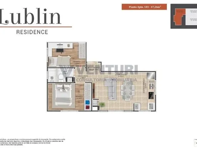 Imagem 5: Apartamento Semi Mobiliado 2 Quartos-Bom Jesus/Sjp