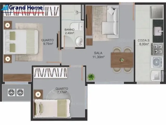 Imagem 2: Apartamento 2 Quartos em Aribiri