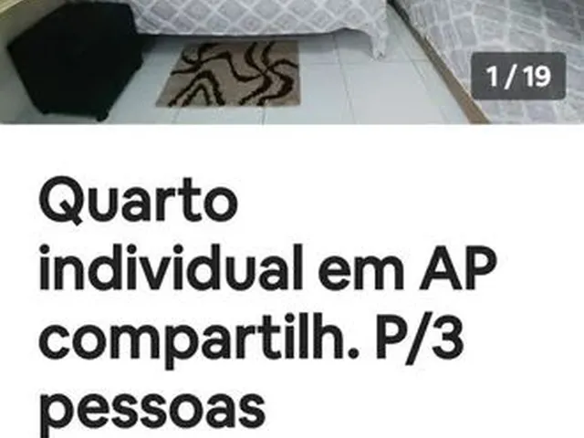 Imagem 4: Quarto Individual em Ap Mobiliado