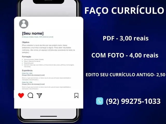 Imagem: Currículo 3 Reais