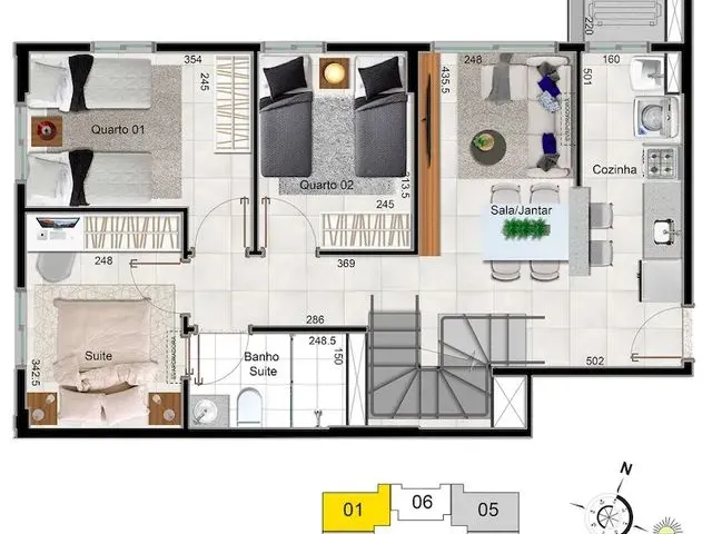 Imagem 14: Apartamento para Venda Tem 68 Metros Quadrados com 3 Quartos em Samambaia Norte