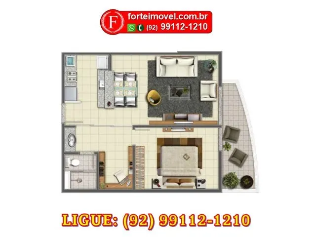 Imagem 3: Apartamento 1 Quarto Green View - Dom Pedro