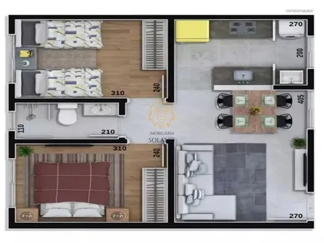 Imagem 4: Apartamento de 2 Dormitórios