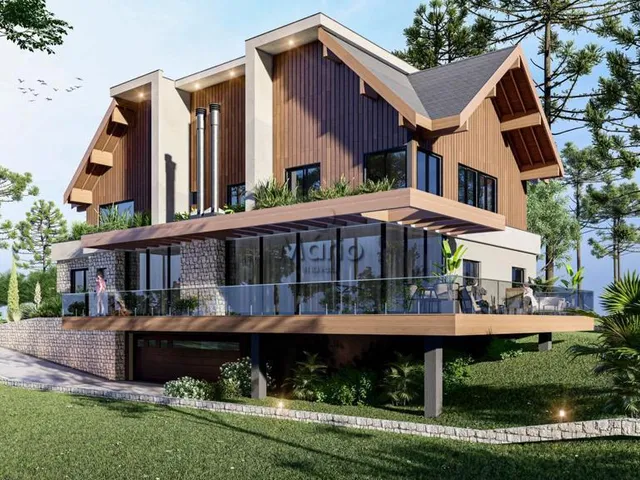 Imagem: Casa Aspen Gramado com 5 amplas suítes