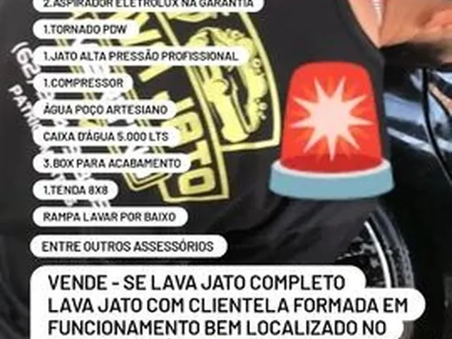 Imagem: Vende Se Lava Jato Completo