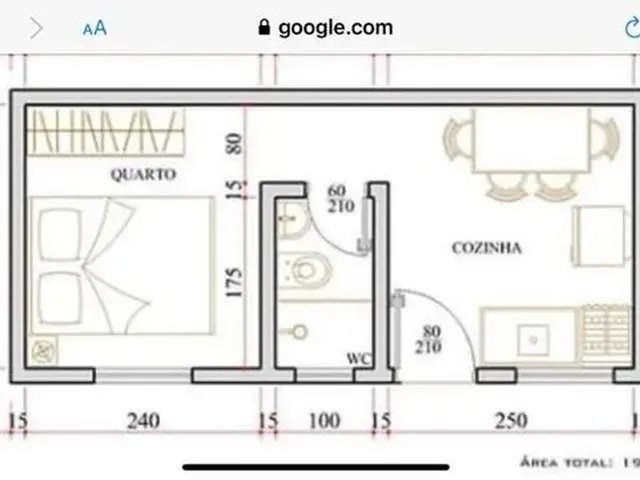 Imagem 2: Kitnet 1 Quarto Kitnet com 1 dormitório