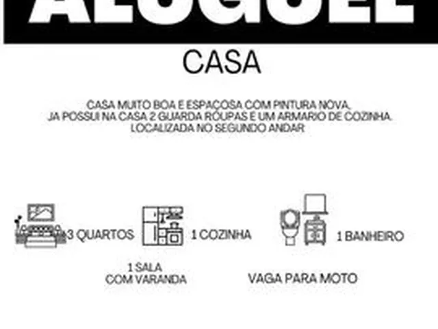 Imagem: Casa Aluguel Composta por 7 Cômodos Localizada