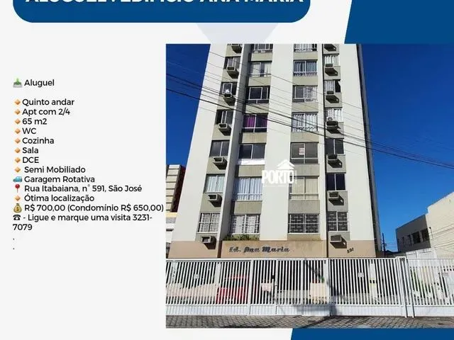 Imagem: Apartamento para Aluguel Possui 65 Metros